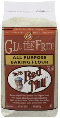 Bobs Red Mill, All Purpose Baking Flour, Gluten Free, 22 oz (623 g) ,الغذاء والدقيق و يمزج، دقيق غاربانزو