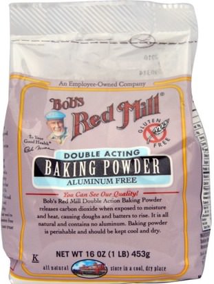 Bobs Red Mill, Baking Powder, Gluten Free, 16 oz (453 g) ,الطعام، الخبز، الإيدز، خبز، بودر