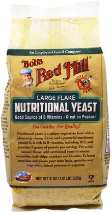 Bobs Red Mill, Large Flake Nutritional Food Yeast, 8 oz (226 g) ,الطعام، الخبز، الإيدز