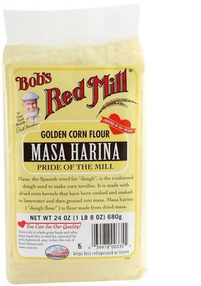 Bobs Red Mill, Masa Harina, Golden Corn Flour, 24 oz (680 g) ,الغذاء والدقيق والمزيج