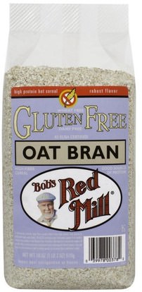 Bobs Red Mill, Oat Bran, Gluten Free, 18 oz (510 g) ,المكملات الغذائية، الألياف، نخالة الشوفان، الغذاء، الأطعمة، الحبوب