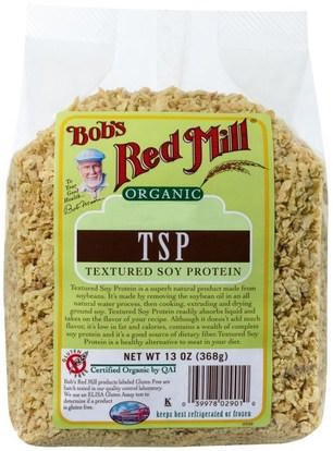 Bobs Red Mill, Organic, TSP, Textured Soy Protein, 13 oz (368 g) ,والمكملات الغذائية، ومنتجات الصويا، بروتين الصويا