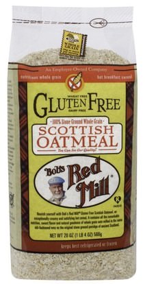 Bobs Red Mill, Scottish Oatmeal, Gluten Free, 20 oz (566 g) ,الطعام، الأطعمة، الشوفان الشوفان