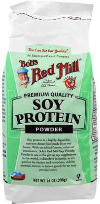 Bobs Red Mill, Soy Protein Powder, 14 oz (396 g) ,والمكملات الغذائية، ومنتجات الصويا، بروتين الصويا