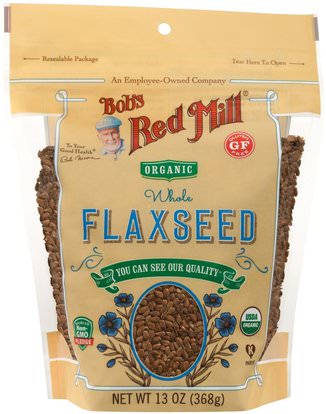 Bobs Red Mill, Whole Flaxseed, 13 oz (368 g) ,المكملات الغذائية، بذور الكتان