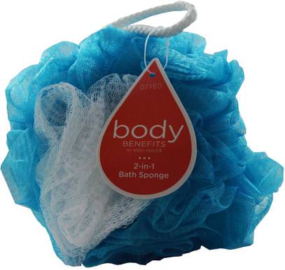 Body Benefits, By Body Image, 2-in-1 Bath Sponge, 1 Sponge ,حمام، الجمال، حمام الإسفنج والفرش