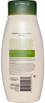 الجسم، الترطيب اليومي Aveeno, Active Naturals, Daily Moisturizing Body Wash, 18 fl oz (532 ml)