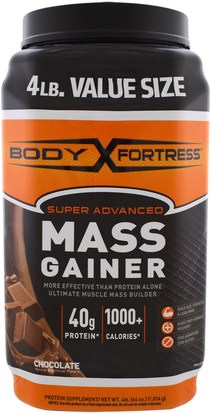 Body Fortress, Super Advanced Mass Gainer, Chocolate, 4 lbs (1,814 g) ,والرياضة، والرياضة، والبروتين