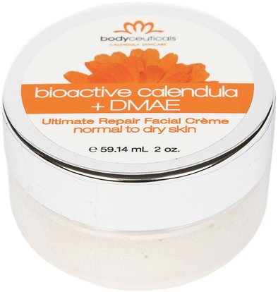 Bodyceuticals Calendula Skincare, Ultimate Repair Facial Creme, Bioactive Calendula + DMAE, 2 oz (59.14 ml) ,الجمال، العناية بالوجه، الكريمات المستحضرات، الأمصال