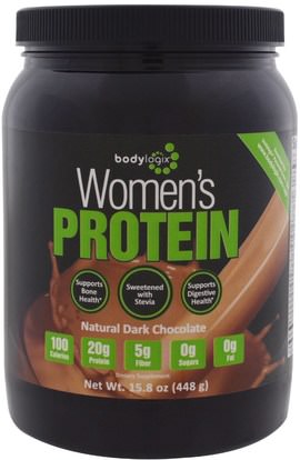 Bodylogix, Womens Protein Powder, Natural Dark Chocolate, 15.8 oz (448 g) ,والرياضة، والمكملات الغذائية، والبروتين