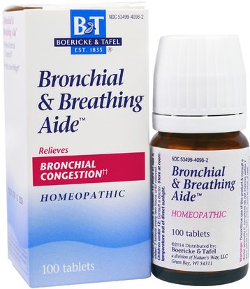 Boericke & Tafel, Broncial & Breathing Aide, 100 Tablets ,الصحة، الربو