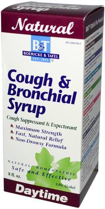 Boericke & Tafel, Cough & Bronchial Syrup, 8 fl oz ,والصحة، والانفلونزا الباردة والفيروسية والبرد والانفلونزا، والمكملات الغذائية، والسعال المثلي البرد والانفلونزا