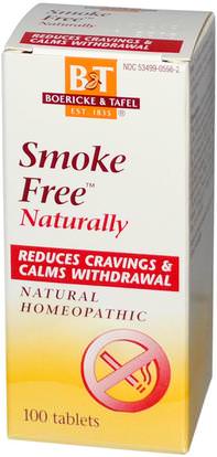 Boericke & Tafel, Smoke Free Naturally, 100 Tablets ,الصحة، مركز التدخين