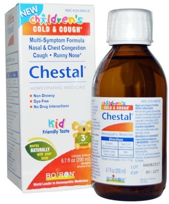 Boiron, Chestal, Childrens Cold & Cough, 6.7 fl oz (200 ml) ,صحة الأطفال، والسعال انفلونزا البرد، والأطفال