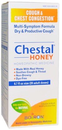 Boiron, Chestal Honey, Cough & Chest Congestion, 6.7 fl oz ,والصحة، والانفلونزا الباردة والفيروسية، شراب السعال، والمكملات الغذائية، والسعال المثلي البرد والانفلونزا