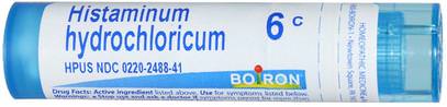 Boiron, Single Remedies, Histaminum Hydrochloricum, 6C, Approx 80 Pellets ,والمكملات الغذائية، المثلية