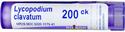 Boiron, Single Remedies, Lycopodium Clavatum, 200CK, Approx 80 Pellets ,والمكملات الغذائية، المثلية