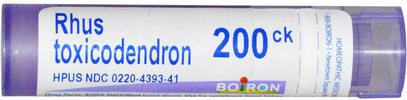 Boiron, Single Remedies, Rhus Toxicodendron, 200CK, Approx 80 Pellets ,ألم الصدمة