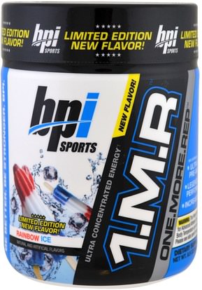 BPI Sports, 1.M.R, One. More. Rep, Pre-Workout Powder, Limited Edition, Rainbow Ice, 8.5 oz (240 g) ,والصحة، والطاقة، والرياضة