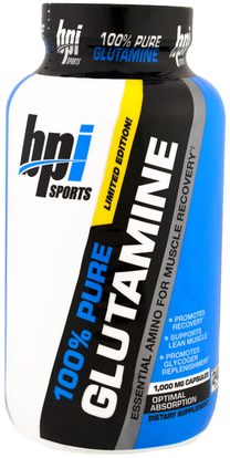 BPI Sports, 100% Pure Glutamine, Limited Edition, Essential Amino For Muscle Recovery, 1,000 mg, 240 Capsules ,والرياضة، والمكملات الغذائية، والأحماض الأمينية