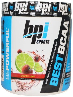 BPI Sports, Best BCAA, Cherry Lime, 10.58 oz (300 g) ,المكملات الغذائية، والأحماض الأمينية، ببي العضلات الرياضية، بكا (متفرعة سلسلة الأحماض الأمينية)