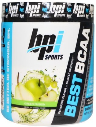 BPI Sports, Best BCAA, Green Fusion, 10.58 oz (300 g) ,المكملات الغذائية، والأحماض الأمينية، ببي العضلات الرياضية، بكا (متفرعة سلسلة الأحماض الأمينية)