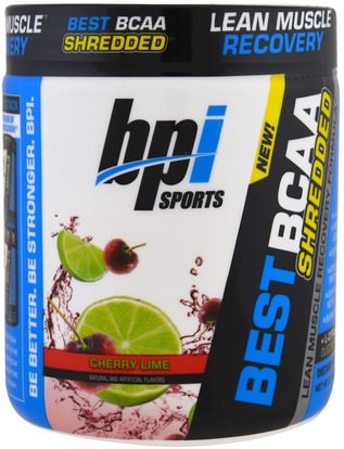 BPI Sports, Best BCAA Shredded, Lean Muscle Recovery Formula, Cherry Lime, 9.7 oz (275 g) ,المكملات الغذائية، والأحماض الأمينية، بكا (متفرعة سلسلة الأحماض الأمينية)