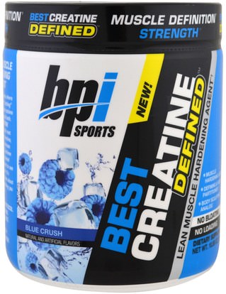 BPI Sports, Best Creatine Defined, Lean Muscle Hardening Agent, Blue Crush, 10.58 oz (300 g) ,الرياضة، الكرياتين