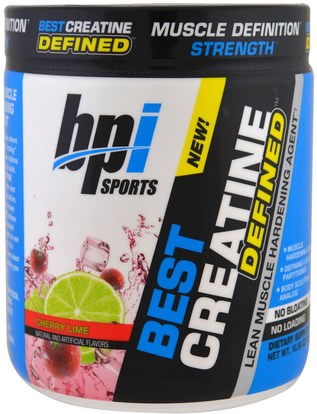 BPI Sports, Best Creatine Defined, Lean Muscle Hardening Agent, Cherry Lime, 10.58 oz (300 g) ,الرياضة، الكرياتين