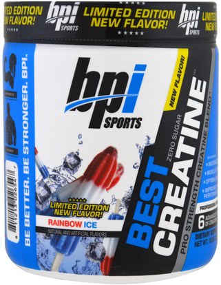 BPI Sports, Best Creatine, Limited Edition, Pro Strength Creatine Blend, Rainbow Ice, 10.58 oz (300 g) ,الرياضة، الكرياتين