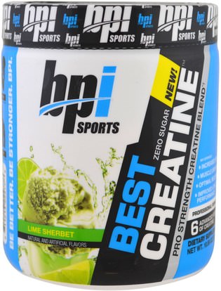BPI Sports, Best Creatine, Pro Strength Creatine Blend, Lime Sherbet, 10.58 oz (300 g) ,الرياضة، الكرياتين