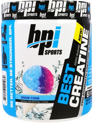 BPI Sports, Best Creatine, Pro Strength Creatine Blend, Snow Cone, 10.58 oz (300 g) ,Herb-sa
