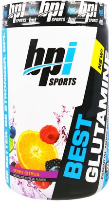BPI Sports, Best Glutamine, Berry Citrus, 14.1 oz (400 g) ,المكملات الغذائية، الأحماض الأمينية، ل الجلوتامين