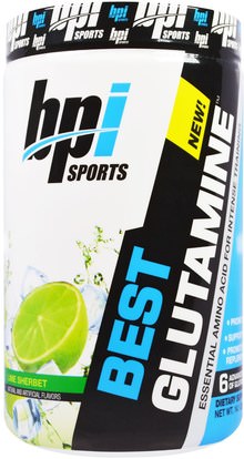 BPI Sports, Best Glutamine. Essential Amino Acid, Lime Sherbet, 14.1 oz (400 g) ,Herb-sa