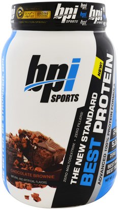 BPI Sports, Best Protein, Advanced 100% Protein Formula, Chocolate Brownie, 2.1 lbs (952 g) ,والرياضة، والمكملات الغذائية، بروتين مصل اللبن