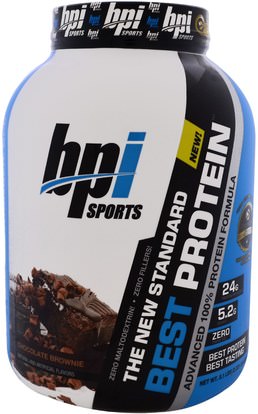 BPI Sports, Best Protein, Advanced 100% Protein Formula, Chocolate Brownie, 5.1 lbs (2,329 g) ,والرياضة، والمكملات الغذائية، بروتين مصل اللبن