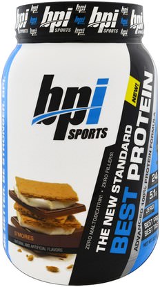 BPI Sports, Best Protein, Advanced 100% Protein Formula, SMores, 2.2 lbs (986 g) ,والرياضة، والمكملات الغذائية، بروتين مصل اللبن