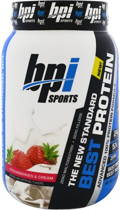 BPI Sports, Best Protein Advanced 100% Protein Formula, Strawberries & Cream, 2.0 lbs (924 g) ,والرياضة، تجريب