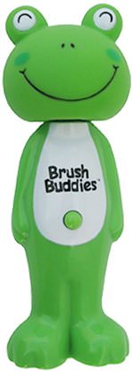 Brush Buddies, Poppin, Leapin Louie Frog, Soft, 1 Toothbrush ,صحة الطفل، العناية بالفم الطفل، أطفال وطفل رضيع الأسنان