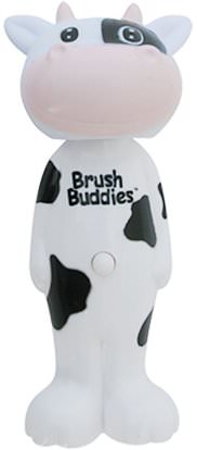 Brush Buddies, Poppin, Milky Wayne Cow, Soft, 1 Toothbrush ,صحة الطفل، العناية بالفم الطفل، أطفال وطفل رضيع الأسنان