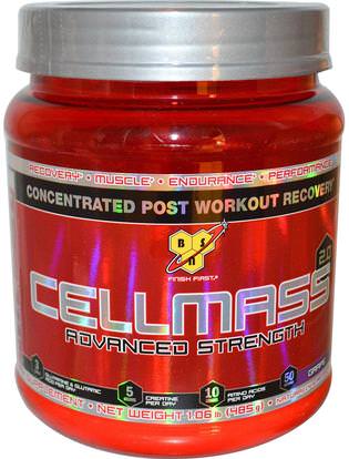 BSN, Cellmass 2.0, Concentrated Post Workout Recovery, Grape, 1.06 lbs (485 g) ,والرياضة، والرياضة، والعضلات