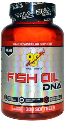 BSN, Fish Oil, DNA, Cardiovascular Support, 100 Softgels ,المكملات الغذائية، إيفا أوميجا 3 6 9 (إيبا دا)، زيت السمك، سوفتغيلس زيت السمك