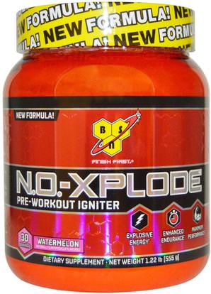 BSN, N.O.-Xplode, Pre-Workout Igniter, Watermelon, 1.22 lbs (555 g) ,والصحة، والطاقة، والرياضة، تجريب