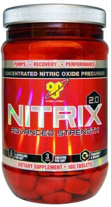 BSN, Nitrix 2.0, Concentrated Nitric Oxide Precursor, 180 Tablets ,الرياضة، تجريب، الرياضة