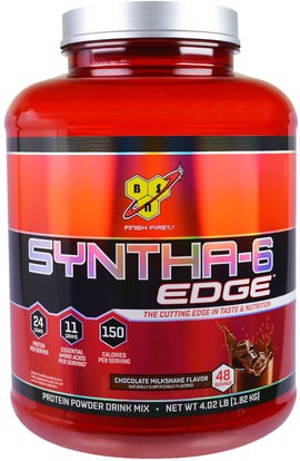 BSN, Syntha-6 Edge, Protein Powder Drink Mix, Chocolate Milkshake Flavor, 4.02 lb (1.82 kg) ,Herb-sa