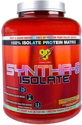 BSN, Syntha-6 Isolate, Protein Powder Drink Mix, Chocolate Peanut Butter, 4.02 lb (1.82 kg) ,Herb-sa