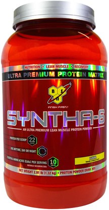 BSN, Syntha-6, Lean Muscle Protein Powder Drink Mix, Banana, 2.91 lbs (1.32 kg) ,المكملات الغذائية، البروتين، العضلات