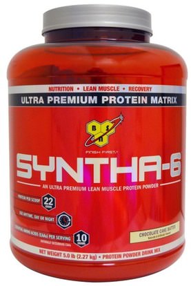BSN, Syntha 6, Ultra Premium Protein Matrix, Chocolate Cake Batter, 5.0 lb (2.27 kg) ,والرياضة، والرياضة، والبروتين
