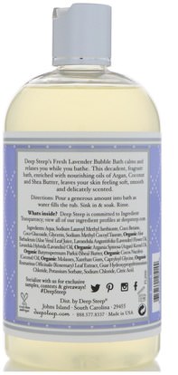 Herb-sa Deep Steep, Bubble Bath, Fresh Lavender, 17 fl oz (503 ml)