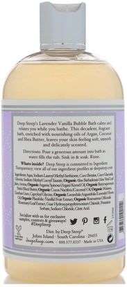 Herb-sa Deep Steep, Bubble Bath, Lavender - Vanilla, 17 fl oz (503 ml)